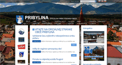 Desktop Screenshot of pribylina.sk