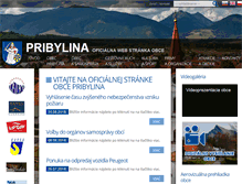 Tablet Screenshot of pribylina.sk
